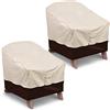 Vailge Adirondack - Coprisedia per sedie da patio, resistenti, impermeabili, per esterni (standard, confezione da 2, beige e marrone)