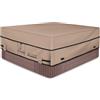 Ultcover Copertura per vasca idromassaggio quadrata in poliestere 600D impermeabile per spa da esterno, 193 x 193 cm