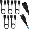 Waytex 5 cavi di prolunga, alimentazione elettrica da 3,00 m, IEC C13 a C14, per PC, computer, schermo, inverter, stampante, videoproiettore ed elettrodomestici