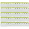 KUM - Righello Style Highlight da 15 cm, verde, confezione da 5 | Con bordo ondulato per misurare, disegnare e dare sfogo alla creatività