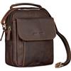 STILORD 'Lior' Elegante Borsa Tracolla Donna Piccola Borsello Uomo Pelle Vera - Borsetta per tablet 8-8,7 pollici - Borsellino Crossbody per Viaggi e Vita Quotidiana, Colore:cognac marrone scuro