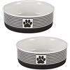 Bone Dry Paw & Patch - Collezione di animali domestici in ceramica, set medio, 6 x 2, nero, 2 pezzi