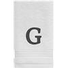 Avanti Linens Asciugamano ricamato con monogramma, 100% cotone, G, bianco/grigio, G