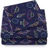 Sweet Home Collection Collezione 1500 Supreme Set di lenzuola per bambini, divertenti e colorate, divertenti e confortevoli, con tasca profonda, senza pieghe, morbide e confortevoli, motivo astronavi fluo