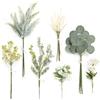 Serra Flora Set combinato di steli artificiali di verde, 46 pezzi con 7 tipi di plettri finti per bouquet da sposa fai da te, composizioni floreali, centrotavola per feste