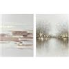 Home Decor Dkd Home Decor - Tela astratta (2 pezzi) (90 x 3,8 x 120 cm)