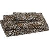 Beatrice Home Fashions Elite Home Products - Set di lenzuola in microfibra 90 g/m², con tasche profonde, stampa stravagante, motivo leopardato Zara, per letto king size