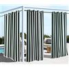 loft living Corsica Stripe - Tenda a pannello per interni ed esterni, 127 x 274 cm, colore: Nero