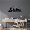 Wallity Hanah Home Elegante accessorio decorativo da parete in metallo, 30 x 70 cm, 100% metallo (1,5 mm), nero e rosso, facile da montare a parete, perfetto per arredamento moderno