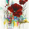 International Graphics - Immagine finita - Isabelle, Zacher-Finet - ''Pavot abstrait - next Level II''- 30 x 30 cm - Stampa diretta su acrilico