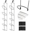 Livememory Appeso cappelliere, cappellini da baseball per porte, pareti, armadi, bagno, 10 pezzi (nero)