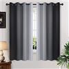 Yakamok Tende termiche con occhielli per finestra, motivo sfumato, 52 x 63 cm, 2 pezzi, colore: nero
