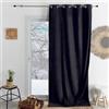 HomeMaison.com Tenda isolante - Tenda termica - Tenda oscurante - Tenda nera - Tenda 140 x 260