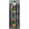 ETNIC ART Scaffale libreria mensole organizzatore modulare, libreria modulare legno e metallo moderno, cucina, scaffale salotto da terra libreria scaffale salvaspazio modulare componibile (ROVERE, 4 RIPIANI)