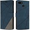 SONWO Cover per Google Pixel 3A Custodia, Flip Caso in PU Pelle Case Cover Premium Portafoglio Custodia per Google Pixel 3A, Slot per Schede, Supporto Stand, Blu