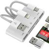 HOYULLI Lettore schede SD USB C Lightning USB-A (5en3) OTG 3.0 Adattatore Micro SD Card Reader per iPhone 16 15 14 Pro Max Caricatore Cavo per iPad Android per Apple TF Memoria Compatibile con Samsung S25 S24