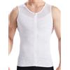 HANERDUN Canotta Snellente da Uomo Camicia a Compressione Intimo Maglia Addominale da Shapewear Pancia Piatta Canottiera Sportivo Fitness con Cerniera
