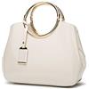 AINUOEY Donna Borse a Mano Borsa a Spalla Elegante Grandi Firmate Marca Tracolla Antifurto PU pelle 76609 1 pz Bianco