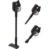 Hoover [HF410H Aspirapolvere senza fili, manovrabilità a 360° per tutti i tipi di pavimenti, spazzola anti-groviglio con luci LED integrate, Nero/Magenta