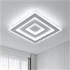 Riserva Lampada da soffitto quadrata moderna a LED bianca, plafoniera a LED in acrilico da 42 W per camera da letto, soggiorno, corridoio, bagno, cucina -