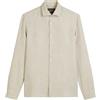 Marc O'Polo Marc OߴPolo Uomo Camicia in Lino a Maniche Lunghe Shaped Fit, Beige (Multi/Oak), L
