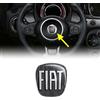 Fiat 14193 Adesivo 3D Ricambio Logo Nero per Volante 500