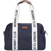 CHILDHOME, Borsa Cambio Per Bambini, Mommy Bag, Fasciatoio Incluso, Numerosi Scomparti, Ganci Per Carrozzina, Cinghia Per Spalla, Pelle Vegana, 22L, Mommy Club Signature, Canva Nero