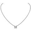 Suplight Collana donna con lettera M collana iniziale M ciondolo lettera M con catenina acciaio inossidabile 45 cm con confezione regalo