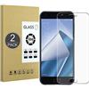 E-Hamii [2-Pack Vetro Temperato Compatibile con ASUS ZenFone 4 ZE554KL,9H Pellicola Protettiva Per Lo Schermo [Anti-Graffi, Alta Definizione, Senza Bolla] 2.5D Doppia Difesa per ZenFone 4 ZE554KL