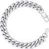ChainsHouse Bracciale da Uomo a Maglie a Catena in Acciaio Inossidabile Bracciale da Uomo Largo 6 Mm/14 Mm Bracciale Lungo 19/21 cm con Confezione Regalo per Uomini e Donne
