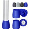supregear Walker Tips, 4 Pezzi Puntali di Ricambio Universali per Deambulatori con Albero da 25 mm Accessorio per Deambulatori Senza attrezzi, 2 Paia in Blu