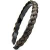 BOBIYA Cerchietto per capelli sintetici intrecciati, treccia intrecciata con denti, accessori per donne e ragazze (marrone scuro)