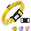Dote on AirTag, Collare per cani in nylon, morbido ed elegante, design stampato, GPS, regolabile, resistente, con supporto per AirTag, per cani di taglia piccola, media e grande (L(lunghezza 40-61 cm,