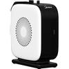 Midea NTY15-19CAE Termoventilatore Verticale, Termoventilatore PTC Ceramico, Stufetta Elettrica Basso Consumo, 2 Livelli di Potenza, 1500W, Termostato, Bianco Nero, ‎25.8 x 10.3 x 28.5 cm, 2.2 kg