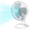 COMFEE' CFT23PW00A2 23CM Ventilatore da Tavalo, 25W Silenzioso Ventilatore Con 3 Pale, 2 Livelli di Velocità, Oscillazione 90°, Efficiente e adatto per casa e ufficio, Bianco