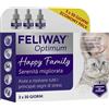 FELIWAY Optimum 3x30 Giorni di Ricariche Calmanti per Diffusore di Feromoni, Confezione da 3x48 ml - Aiuta a Risolvere Tutti i segni Comuni di Stress nei Gatti e Gattini, Raccomandato dai Veterinari