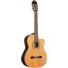 Ortega Guitars Ortega RCE159SN - Chitarra da concerto 4/4, a spalla mancante, con manico di 48 mm, preamplificatore, custodia imbottita e tracolla comprese, colore naturale