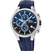 Lotus Orologio Uomo 18621/B Chrono cassa di Acciaio inossidabile 316l Grigio cinturino in Gomma