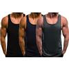 HOTCAT Canotte 3 Pack Palestra Allenamento Sport Gilet Fitness Muscolare Bodybuilding Casual t-Shirt Senza Maniche per Uomo