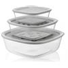 GUZZINI Set 3 Baratoli 570 Cc / 1.400 Cc / 2.950 Cc Coperchio Grigio Opaco
