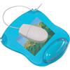 Q-Connect Tappetino per mouse Q-Connect con poggiapolsi in gel 22x26x2,8 cm blu trasparente - KF20085
