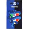 Inter Asciugamano Telo Mare Nero, 100% cotone