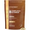 Horbäach Funghi Integratore | Mushroom Complex 1200 mg | Complesso di Criniera di leone, Chaga, Cordyceps, Reishi, Shiitake, Maitake, Criniera irsuta e Ostrica | 120 capsule vegano | Horbaach