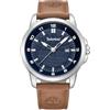 Timberland Orologio Analogico al Quarzo Uomo con Cinturino in Pelle TDWGB9002103