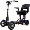 Glcfound Mobilità Per Scooter 4 Ruote Supporta 136Kg Deambulatori Per Anziani Scooter Leggero Con Sedile Per Adulti Anziani Disabili Dispositivo Di Mobilità Elettrica Pieghevole A 4 Ruote blue