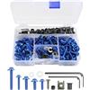 Flaconi 177PCS Viti per Parabrezza Moto,Kit Bulloni Carenatura Universale per Moto,Kit Bulloni Carenatura Moto,Viti Cupolino,Adatti Alla Maggior Parte Delle Moto Sportive Sul Mercato (Blu)
