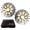 KonerStone Dischi freno anteriori per Yamaha TDM 850 1991-2001/TRX 850 1995-2000/FJ1200 1988-1991 ABS 1991 Dischi di Ricambio Accessori Moto TDM850 TRX850 FJ 1200 Oro 1989