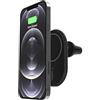 Belkin BoostCharge Supporto da auto magnetico per telefono, compatibile con MagSafe, iPhone 14/14 Plus, 13, 12, Pro, Max, mini, e altri (cavo e caricabatteria wireless inclusi)