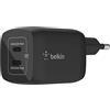 Belkin Doppio caricabatteria da parete USB-C da 65 W, ricarica rapida PD 3.0, caricatore USB C con tecnologia GaN per iPhone 16, 15, 14, 13, Pro, Pro Max, iPad, MacBook, Galaxy S24, S23, Tab e altri