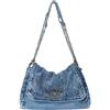 HuiYStar Borsa a Tracolla in Denim per Donna,Alla Moda,con Catena Regolabile,Borsa a Tracolla, Borsa a Mano, con Cerniera Retrò,Hobo